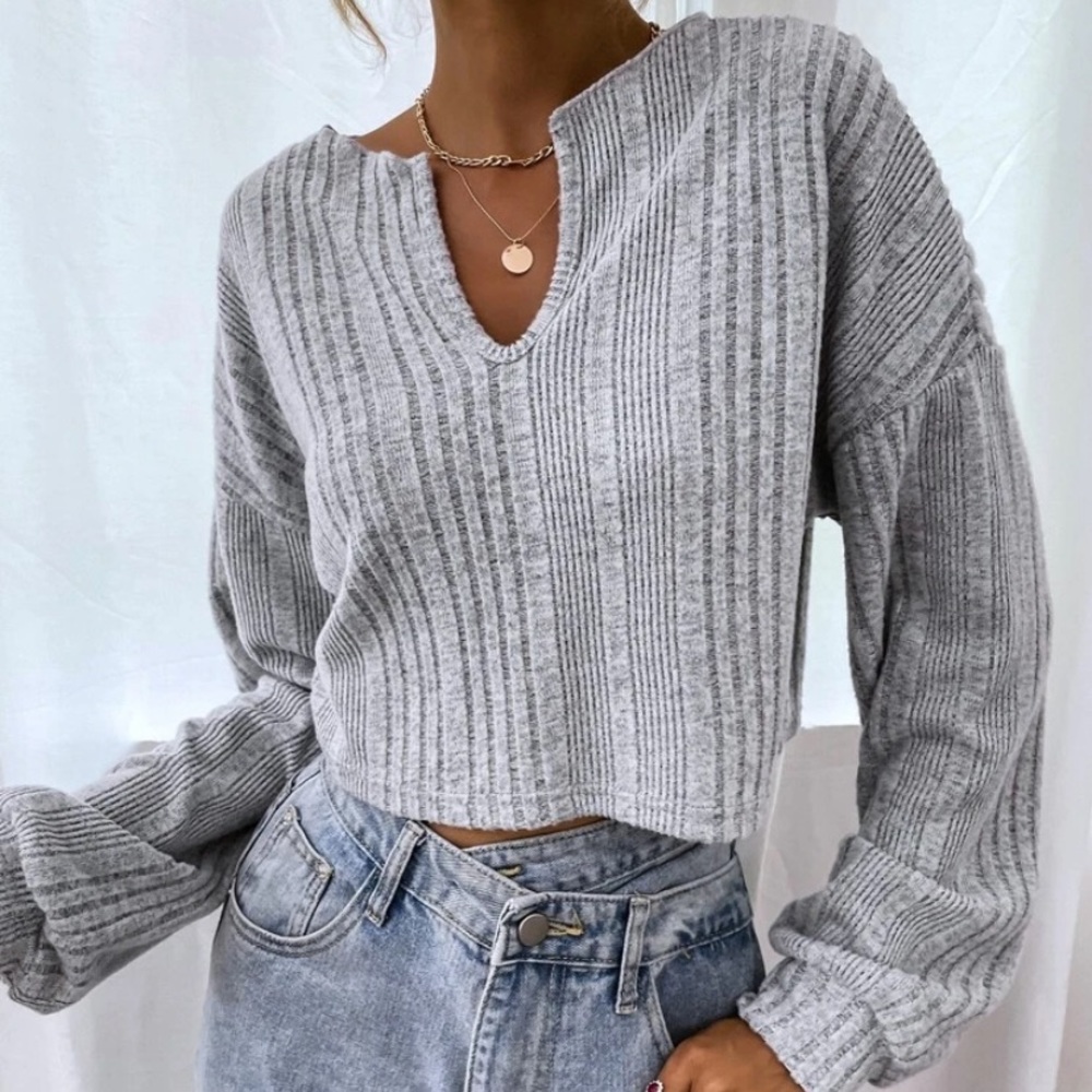 grey shein top